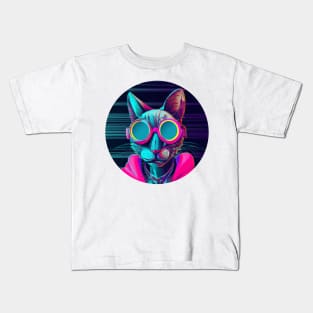 Cyberpunk cat Kids T-Shirt